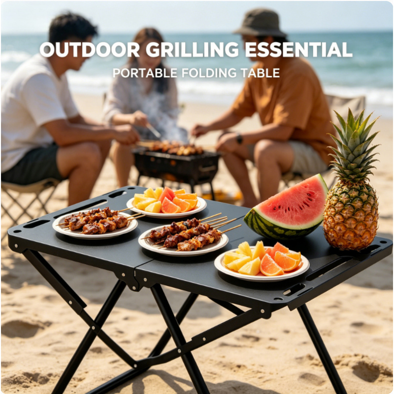 Camping Cooking Table Foldable - Lightweight Folding Camping Table Portable Picnic
