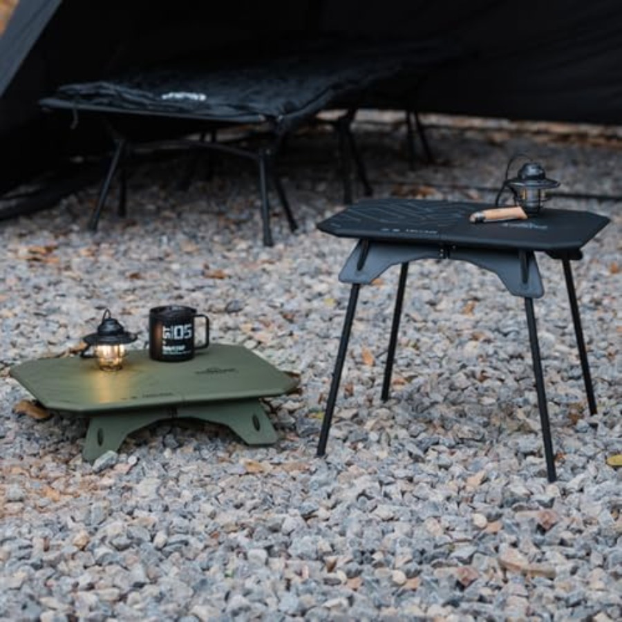 Camping Cooking Table Foldable - Folding Camp Table 2 in 1