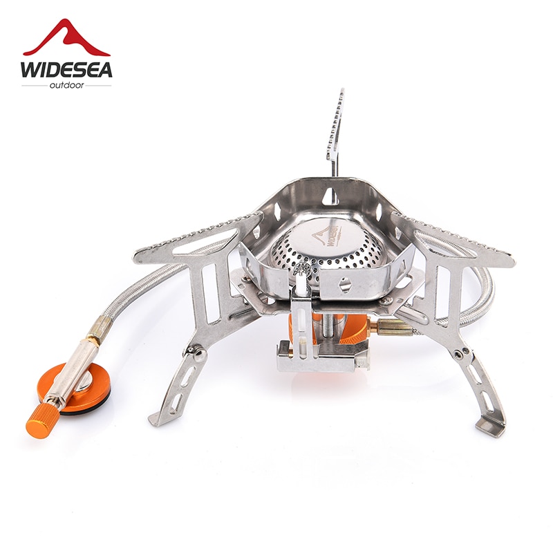 Cooking On Camping Stove - Widesea Camping Burner 3200W Windproof Foldable