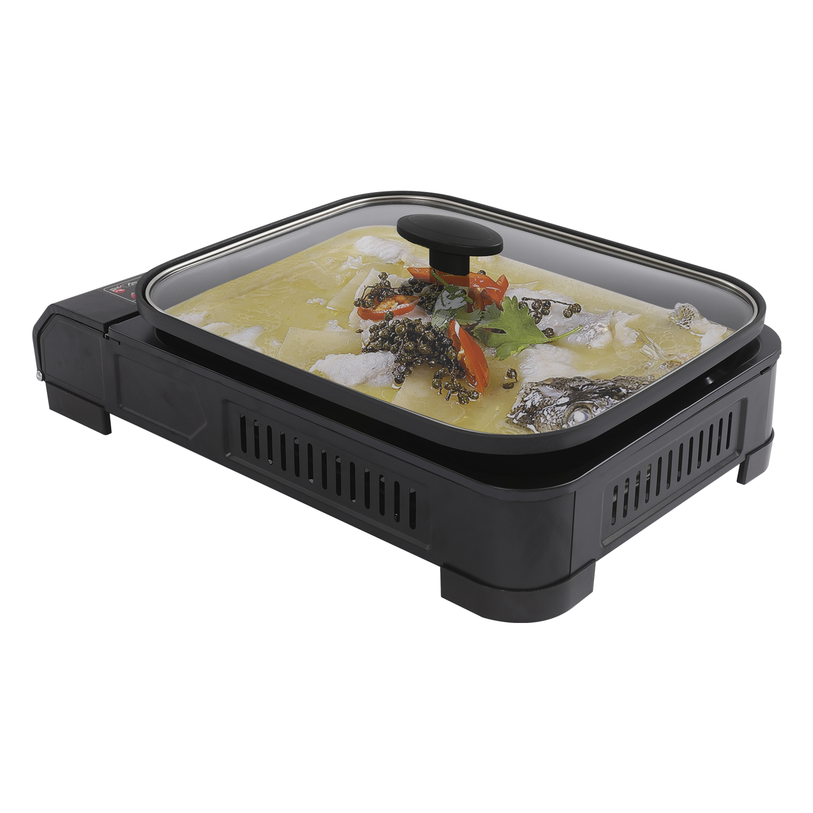 Camping Cooking Gas Canister - Black Rectangle Portable Butane Stove With