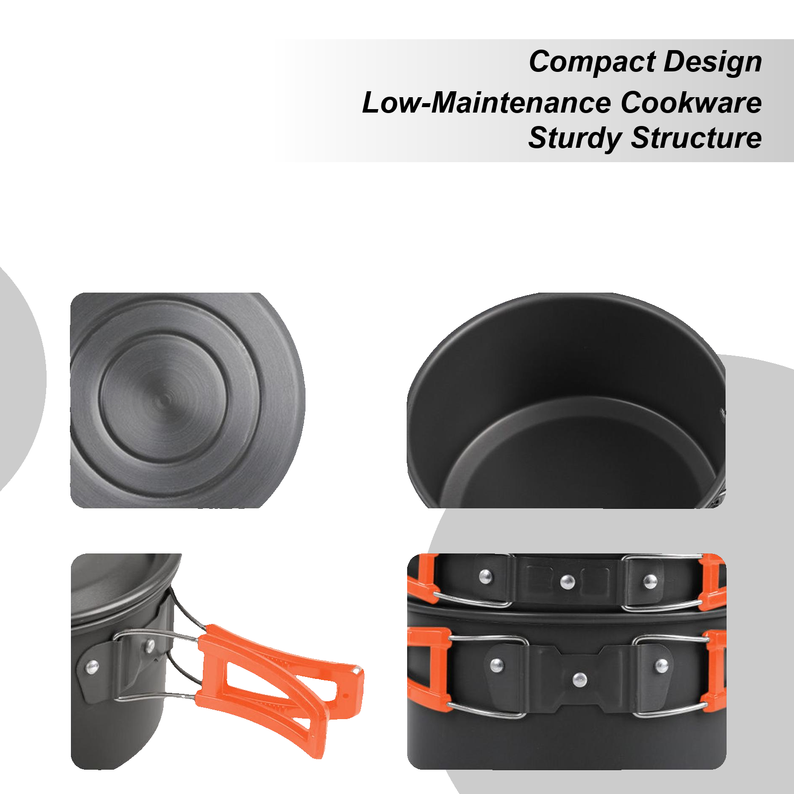 Camping Cooking Cup - Backpacking Cooking Set Camping Pans Foldable