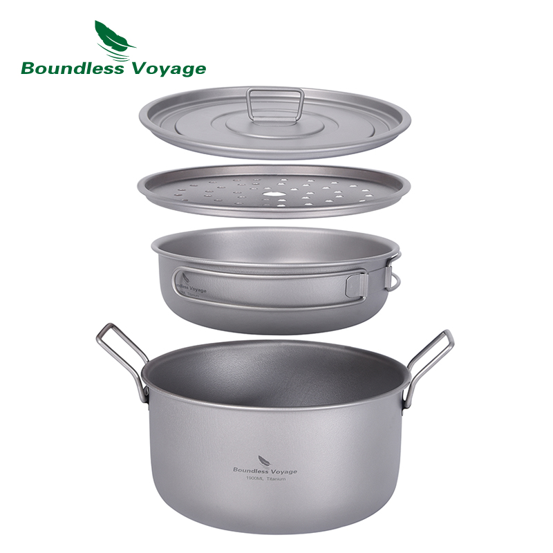 Camping Cooking Plate - Boundless Voyage Camping Cooking Pot Multifunctional