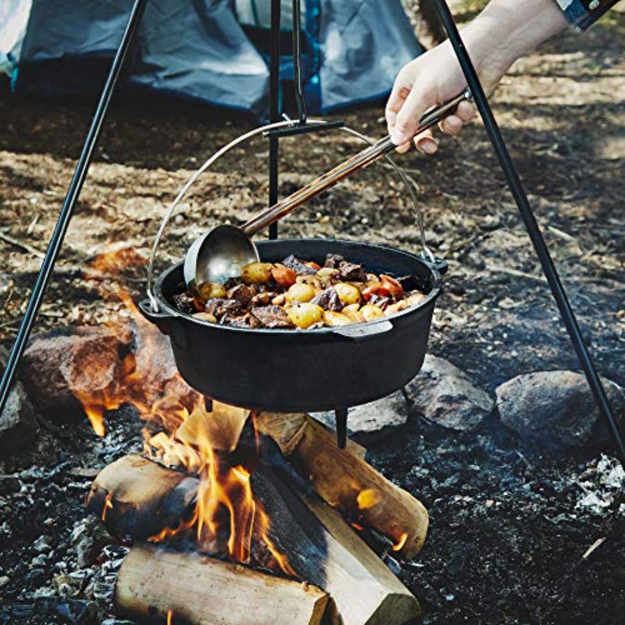 6Qt Cast Iron Camping Dutch Ov - Camp Dutch Oven Cast のレビューと価格