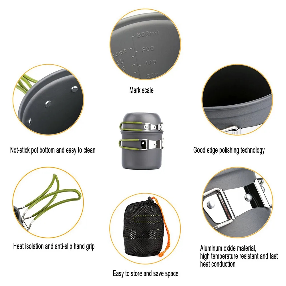Camping Cookware Mess Kit Ultr - Camping Cooking Gear のレビューと価格