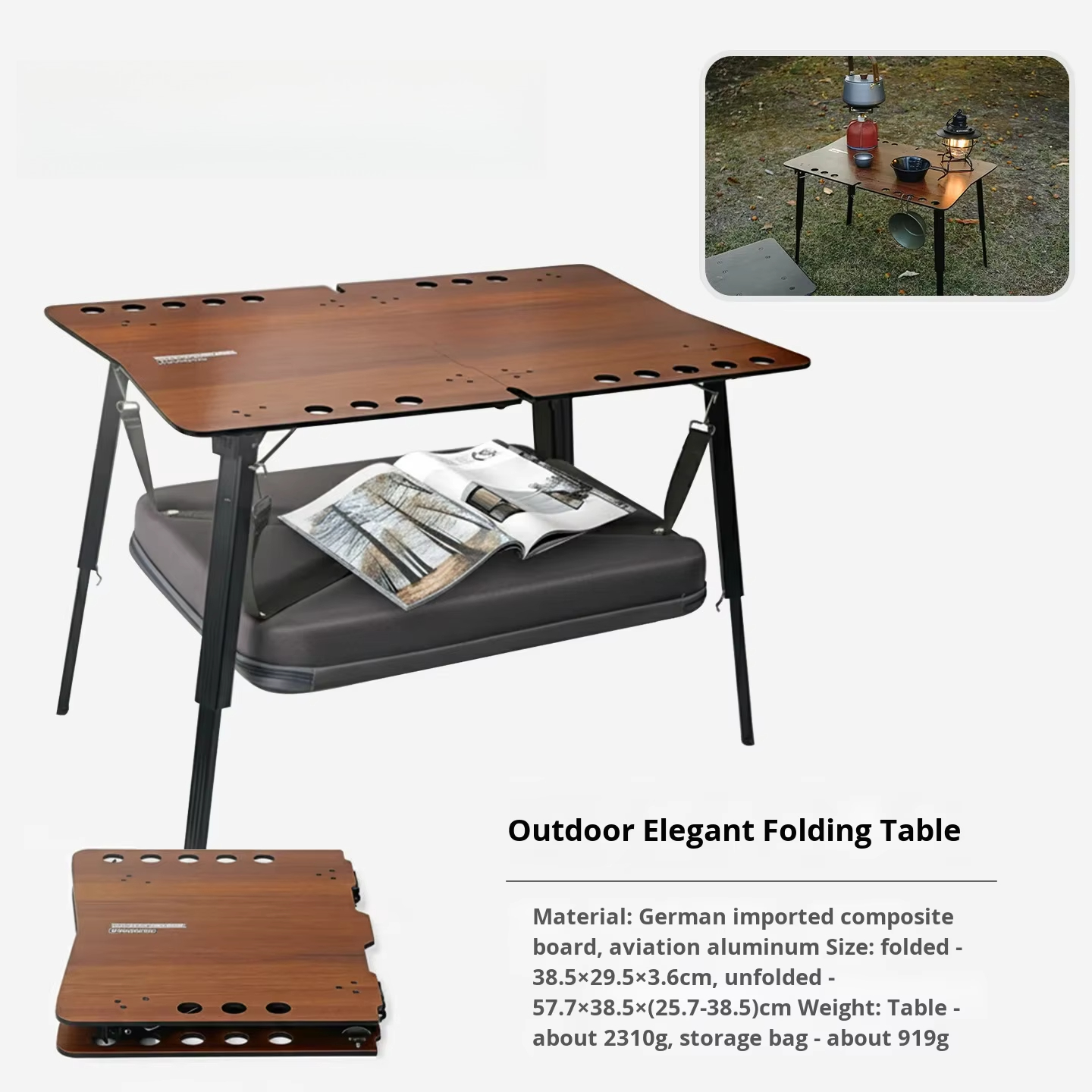 Outdoor Aluminum Folding Table - Camping Cooking Table Foldable のレビューと価格