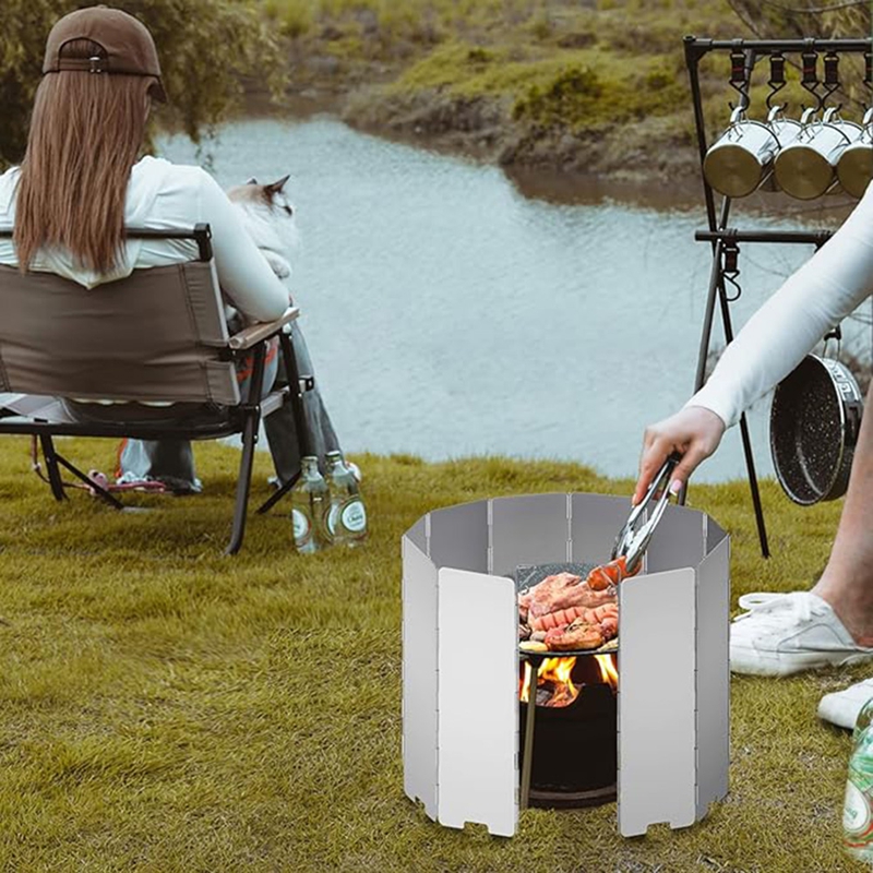 10 Plates Gas Stove Wind Shiel - Camping Cooking Plate のレビューと価格