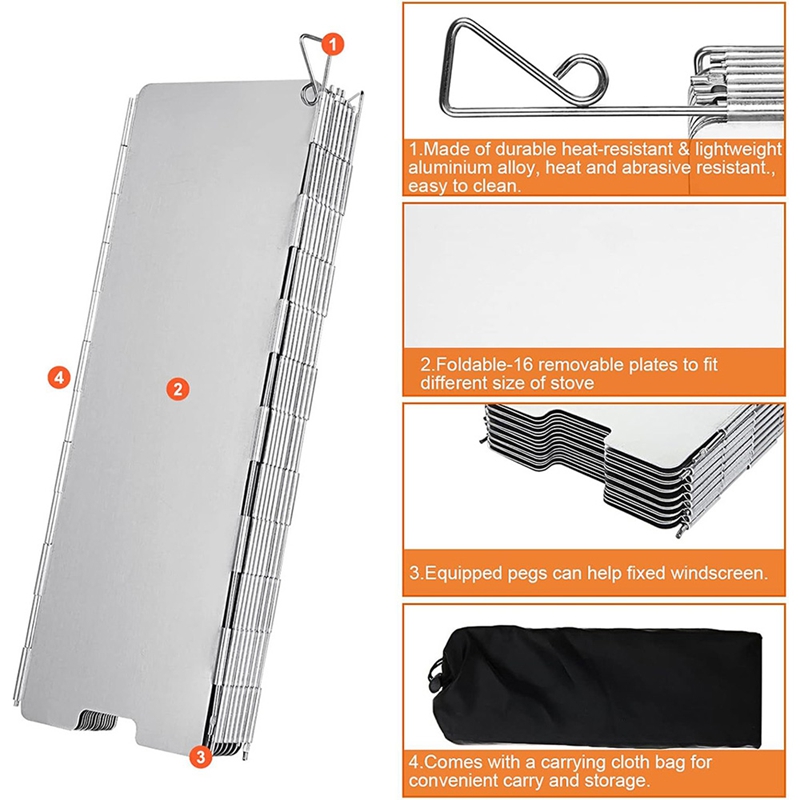 10 Plates Gas Stove Wind Shiel - Camping Cooking Plate のレビューと価格