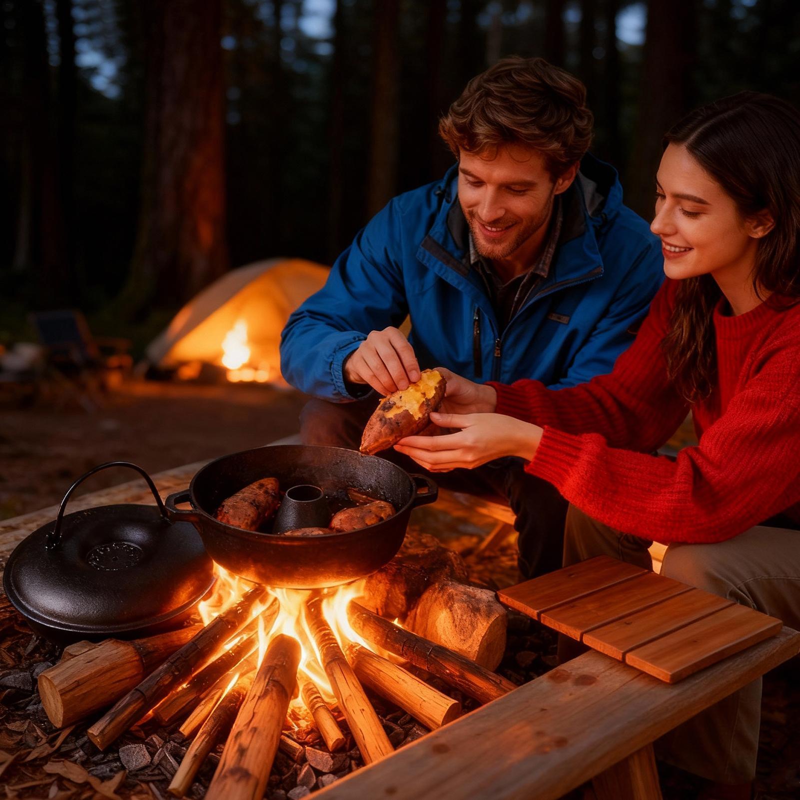 Cast Iron Cauldron For Cooking - Camp Dutch Oven Cast のレビューと価格