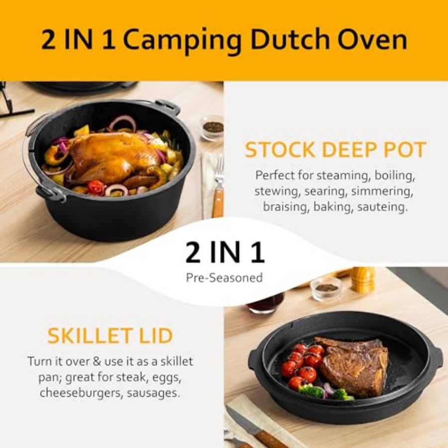 Camping Dutch Oven Pre-Seasone - Camp Dutch Oven Cast のレビューと価格