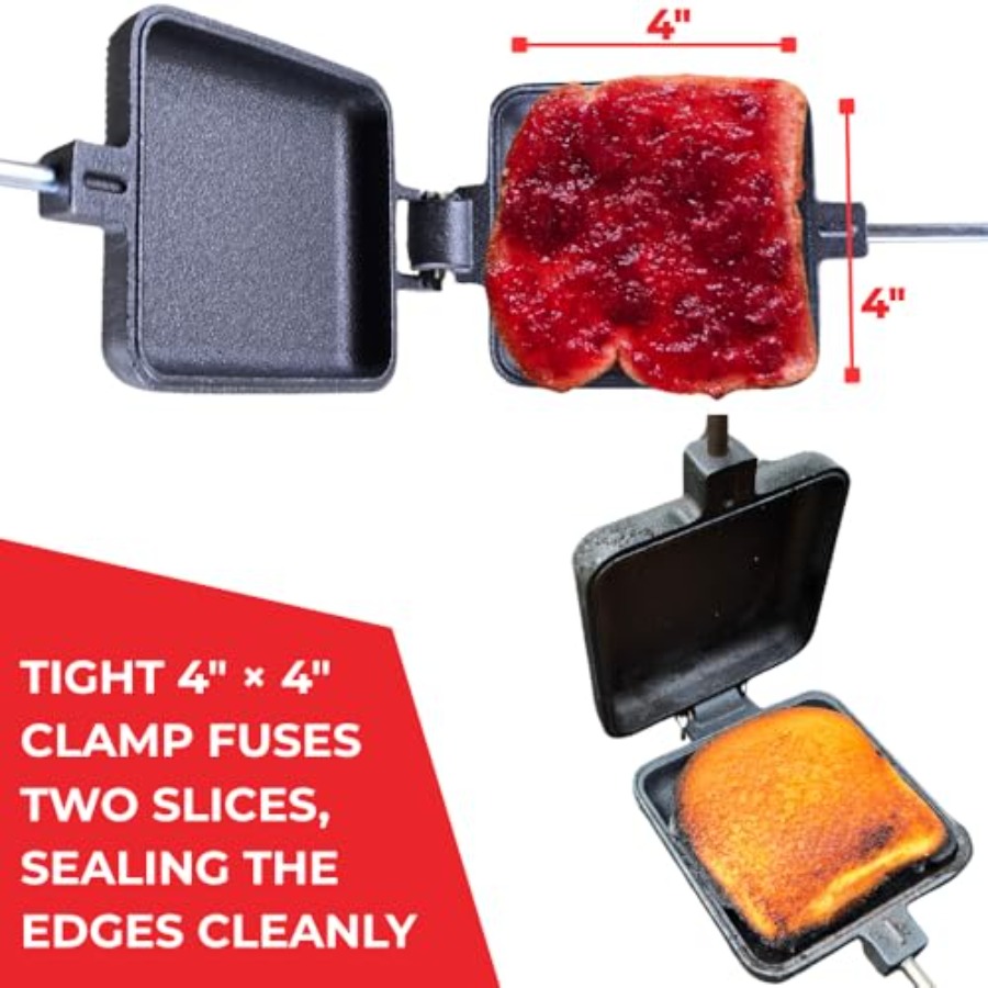 Pie Iron Set Large Cast Iron S - Camping Cooking Set Large のレビューと価格