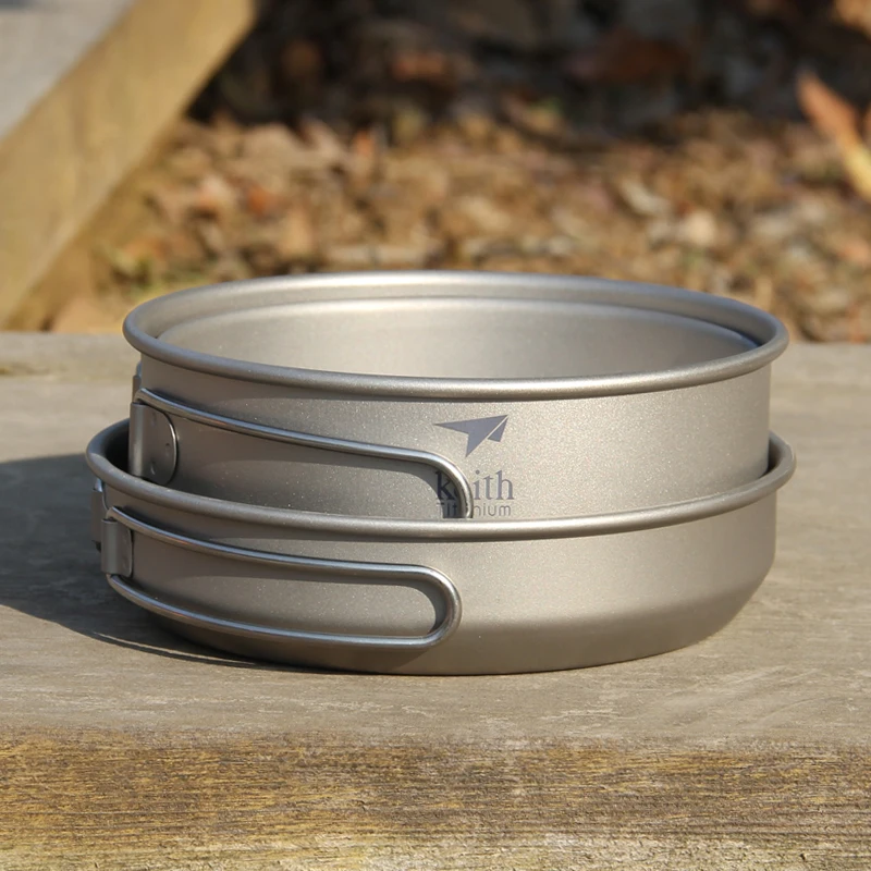 Keith 3PCS Titanium Cookware P - Camping Cooking Set Large のレビューと価格