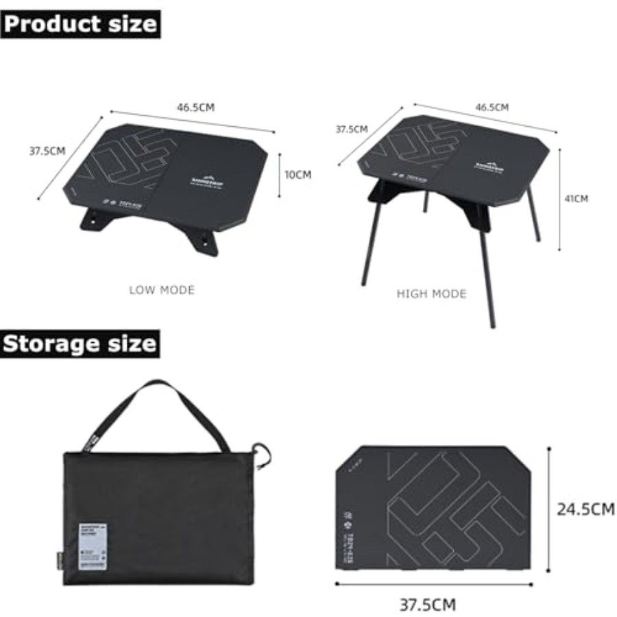Folding Camp Table 2 in 1 Adju - Camping Cooking Table Foldable のレビューと価格
