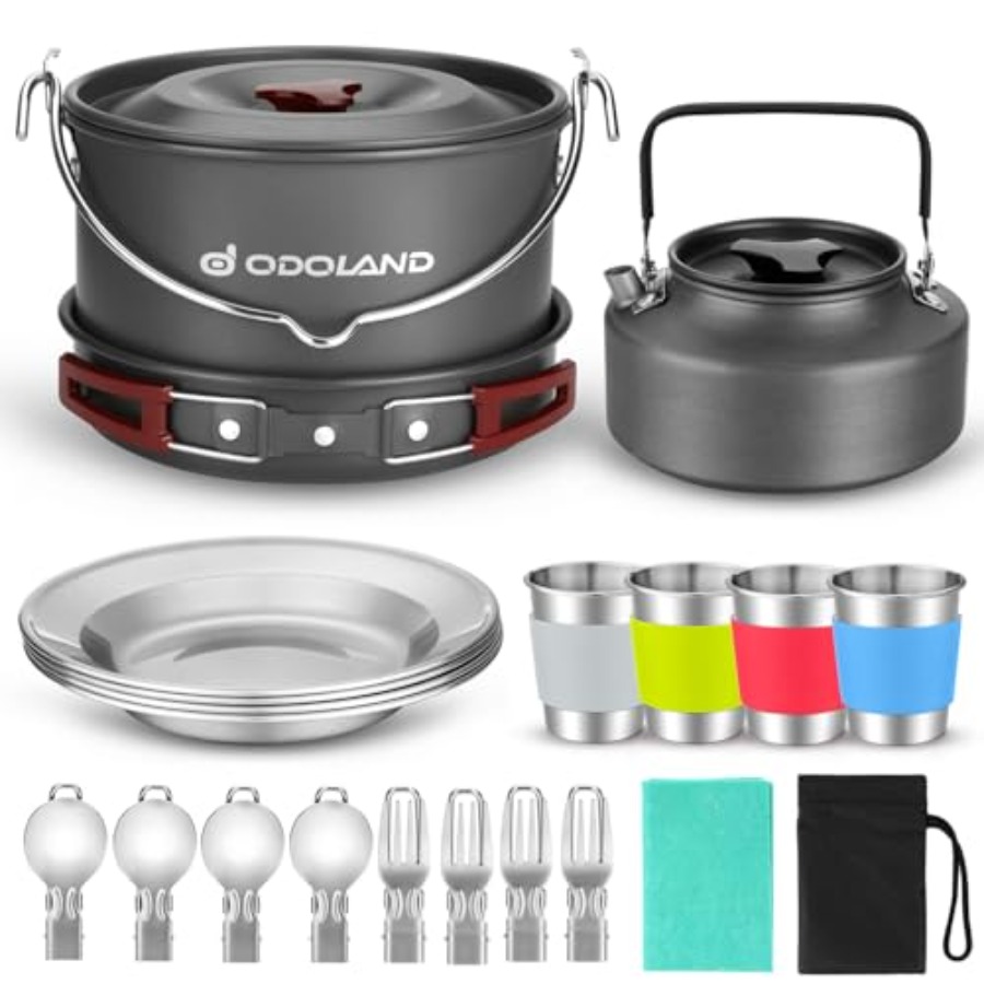 22pcs Camping Cookware Mess Ki - Camping Cooking Cup のレビューと価格