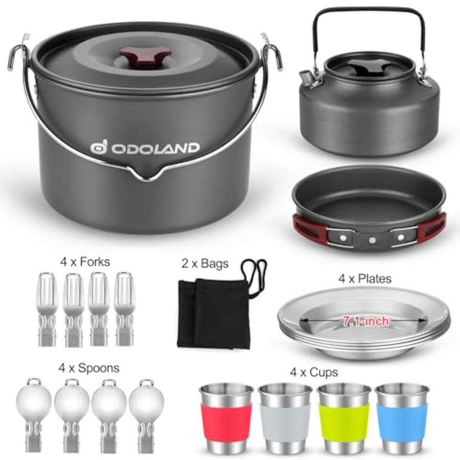 22pcs Camping Cookware Mess Ki - Camping Cooking Cup のレビューと価格