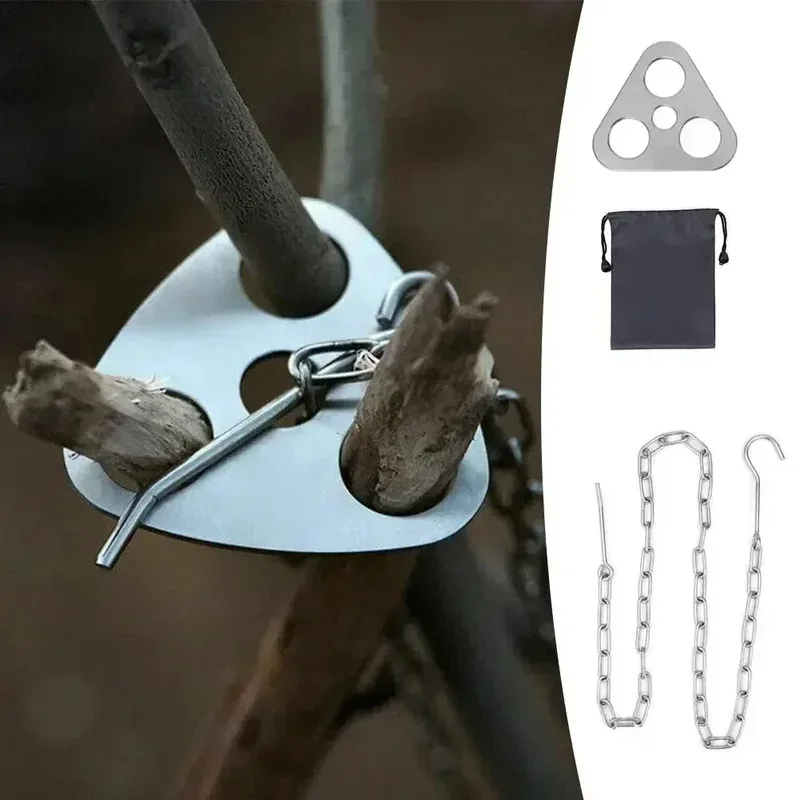 1pc Camping Hanging Tripod W/  - Camping Cooking Gear のレビューと価格