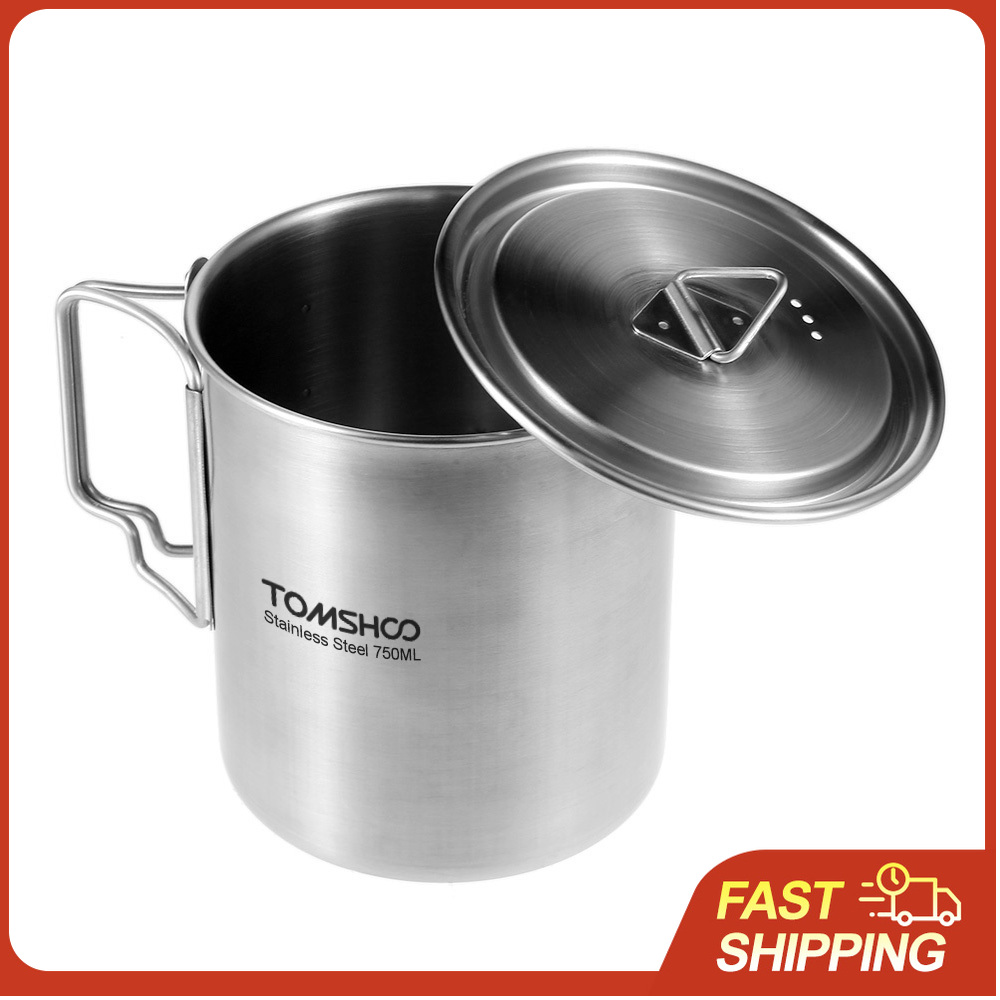 TOMSHOO 750ml Stainless Steel  - Camping Cooking Cup のレビューと価格