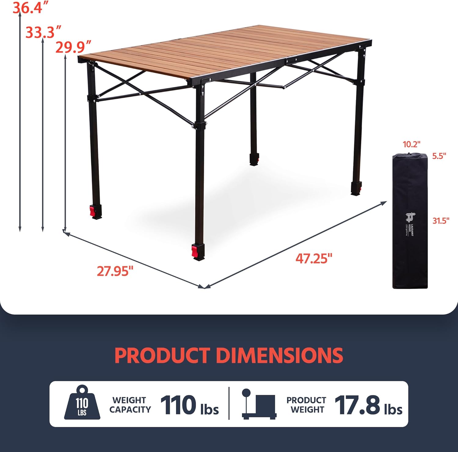 Folding Camping Table Adjustab - Camping Cooking Table Foldable のレビューと価格