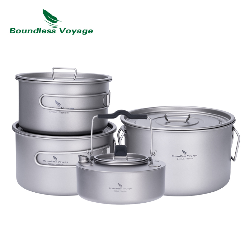 Boundless Voyage Titanium Pot  - Camping Cooking Set Large のレビューと価格