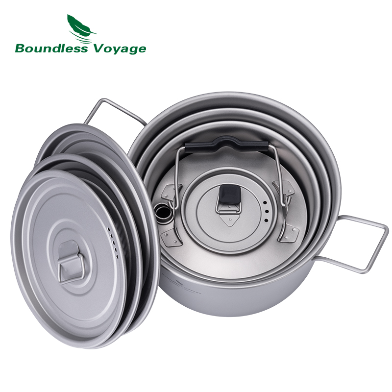 Boundless Voyage Titanium Pot  - Camping Cooking Set Large のレビューと価格