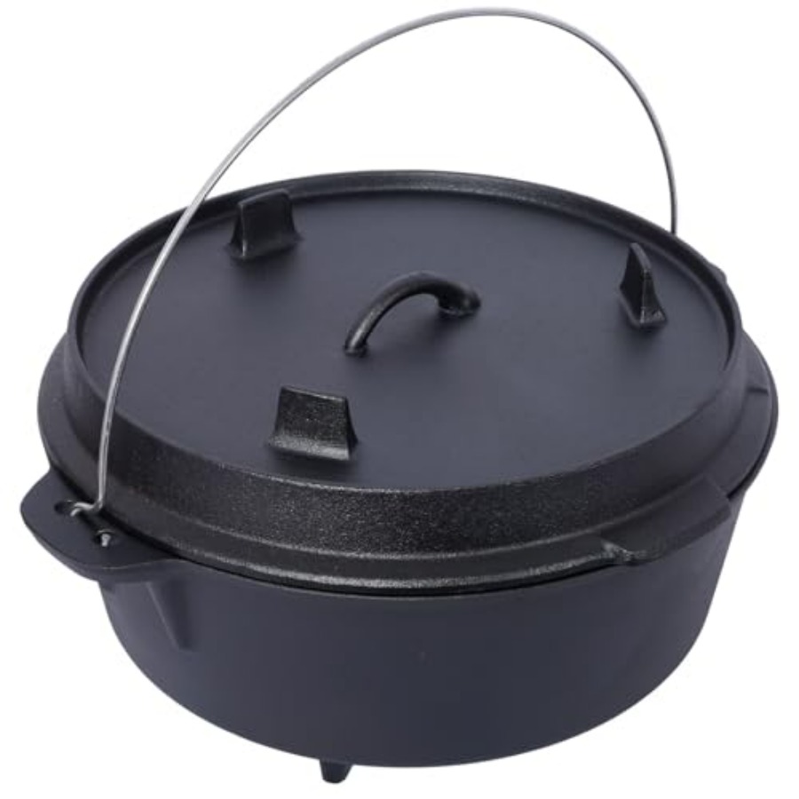Pre-Seasoned Cast Iron Dutch O - Camp Dutch Oven Cast のレビューと価格