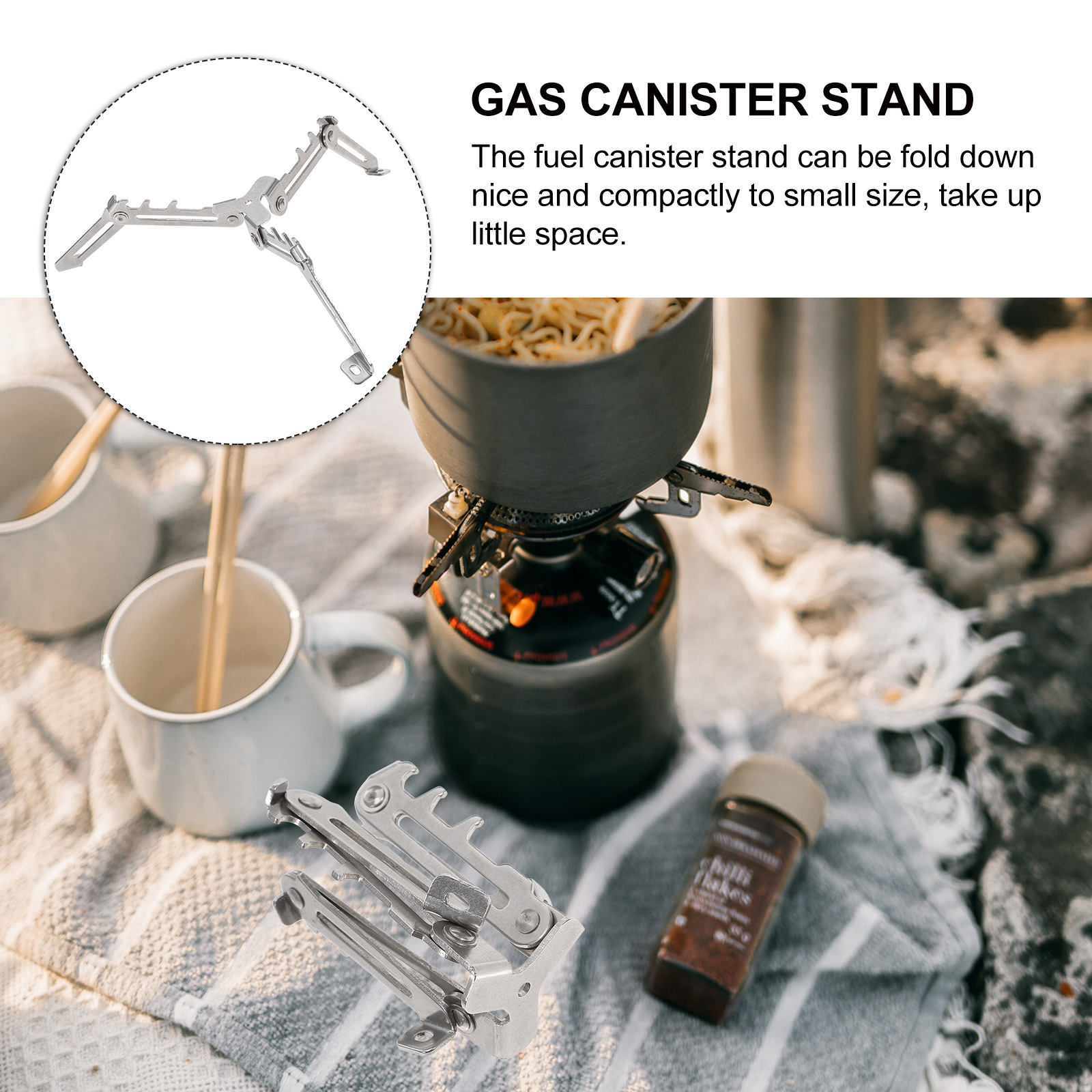 Gas Tank Bracket Sturdy Metal  - Camping Cooking Gas Canister のレビューと価格