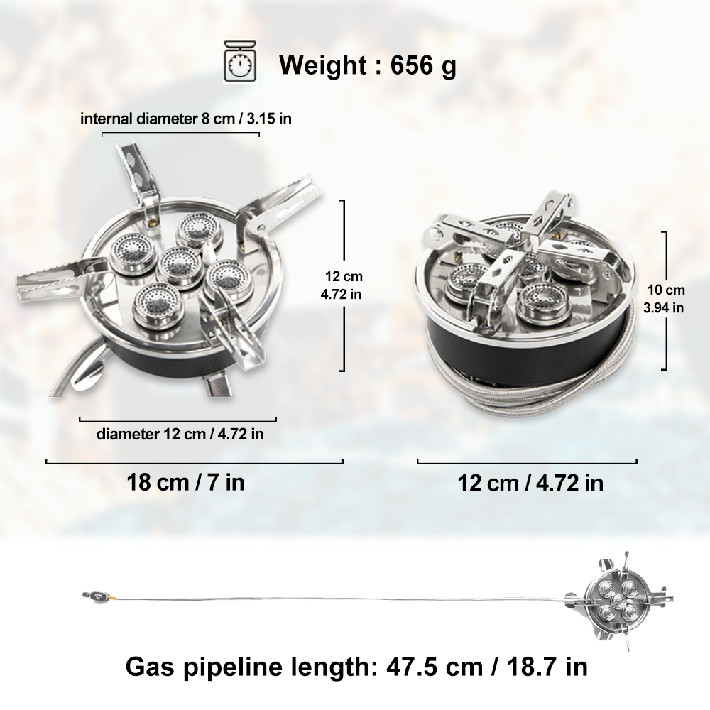 Widesea Camping 5in1 Gas Stove - Camping Cooking Plate のレビューと価格