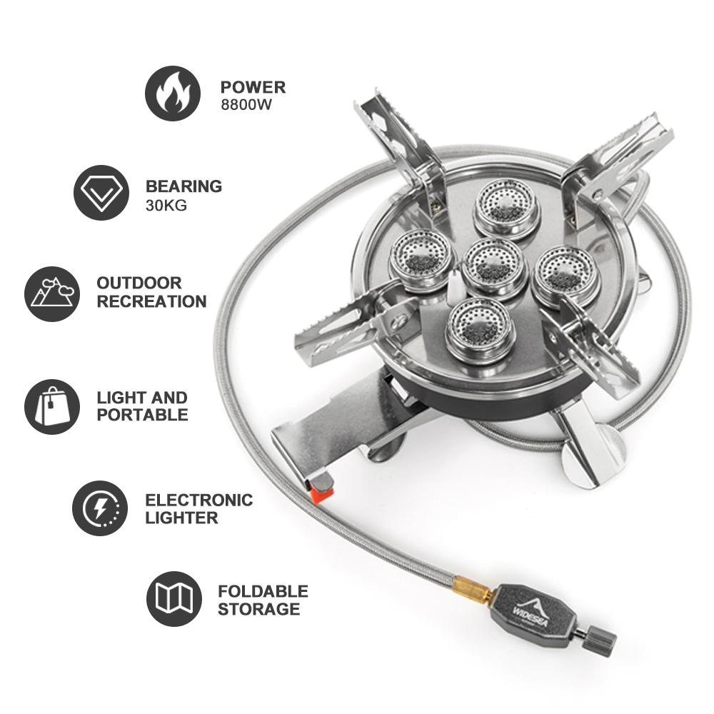 Widesea Camping 5in1 Gas Stove - Camping Cooking Plate のレビューと価格