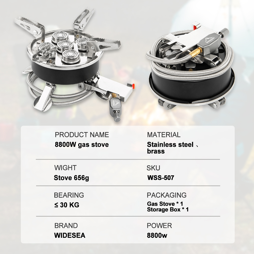 Widesea Camping 5in1 Gas Stove - Camping Cooking Plate のレビューと価格