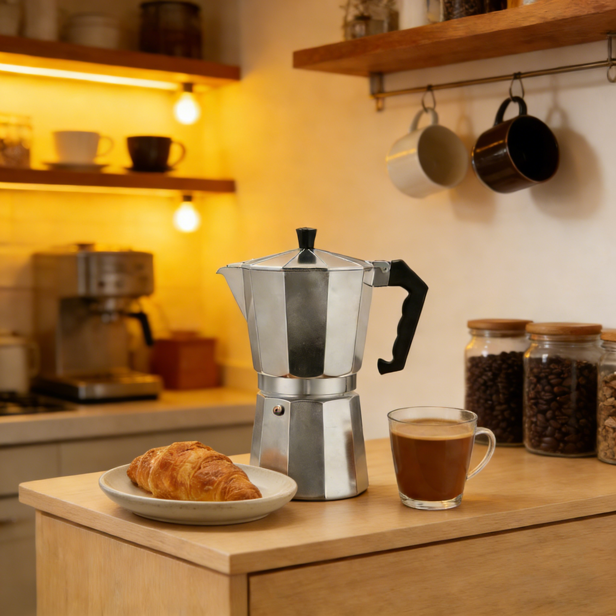 Moka Pot Aluminum Octagonal It - Camping Cooking Gear のレビューと価格