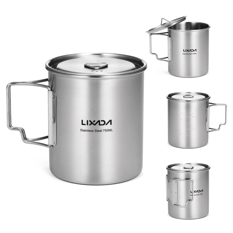 Lixada 750ml Cup Outdoor Stain - Camping Cooking Cup のレビューと価格