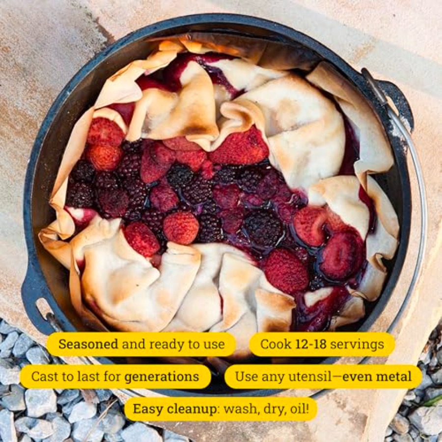 6Quart PreSeasoned Cast Iron C - Camp Dutch Oven Cast のレビューと価格