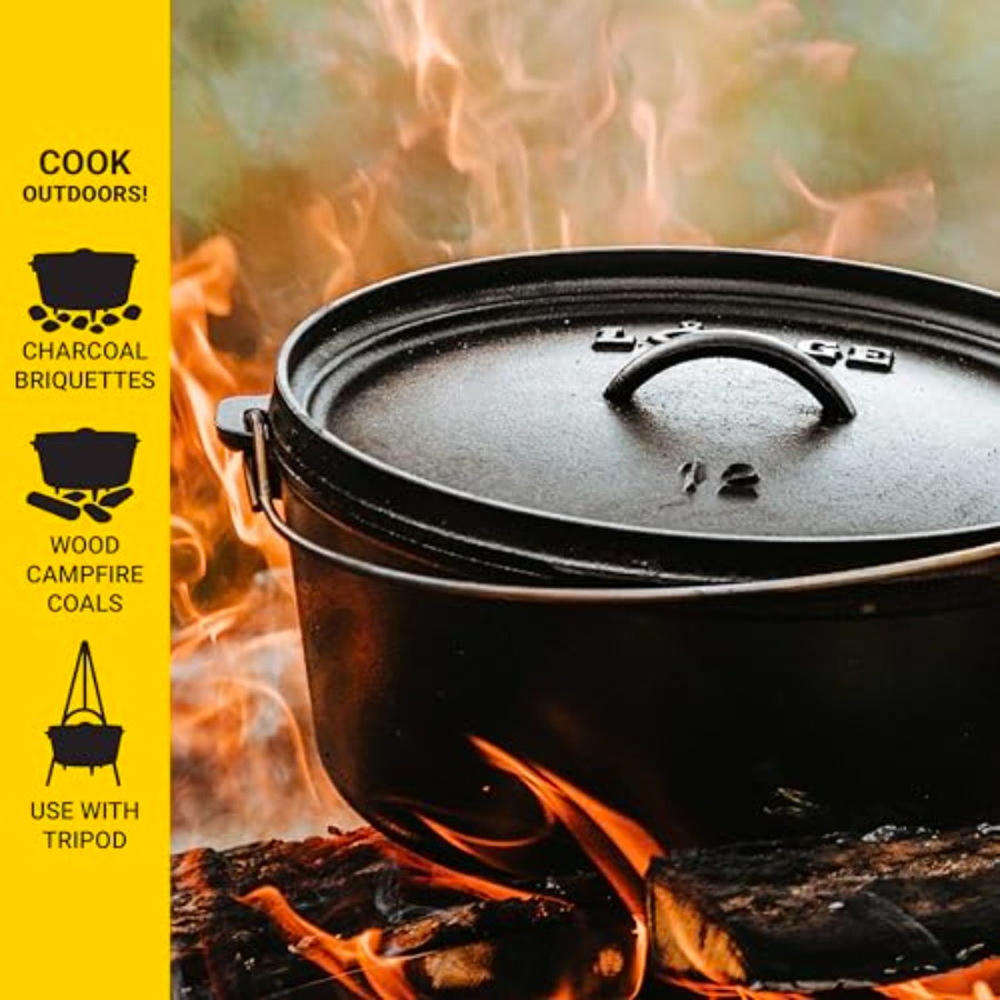 6Quart PreSeasoned Cast Iron C - Camp Dutch Oven Cast のレビューと価格