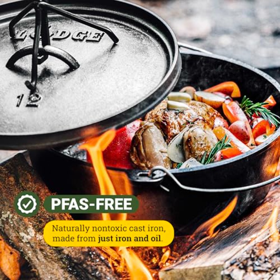 6Quart PreSeasoned Cast Iron C - Camp Dutch Oven Cast のレビューと価格
