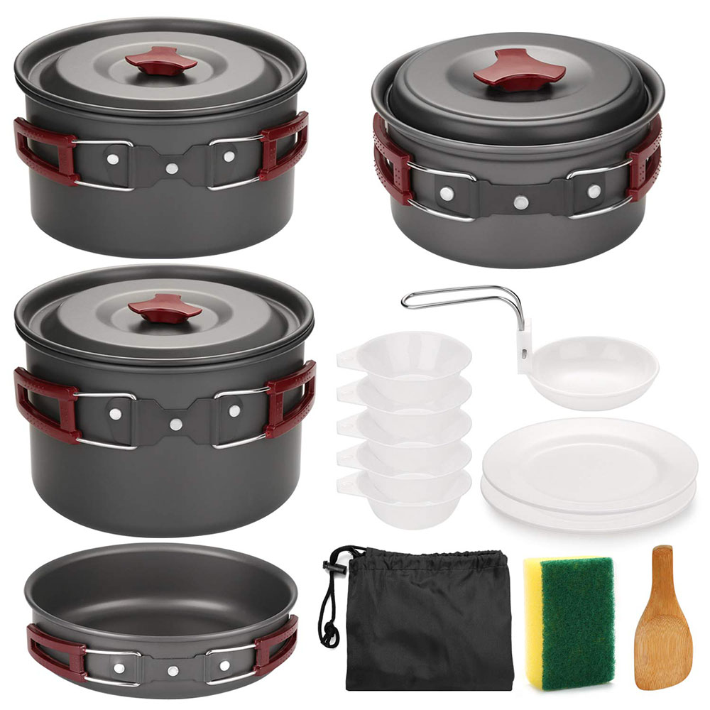 Outdoor Camping Cookware Kit N - Camping Cooking Set Large のレビューと価格