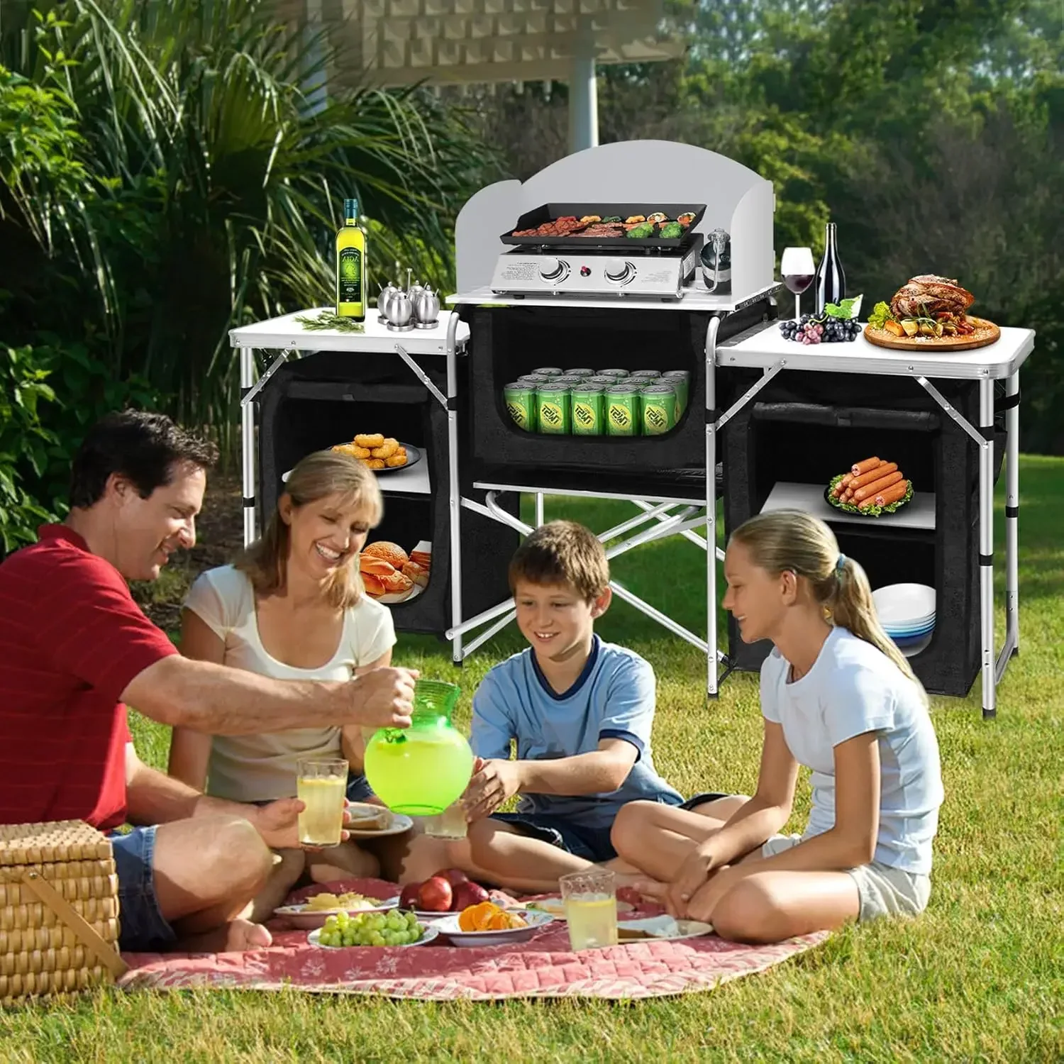 Customizable-Camping Kitchen T - Camping Cooking Table Foldable のレビューと価格