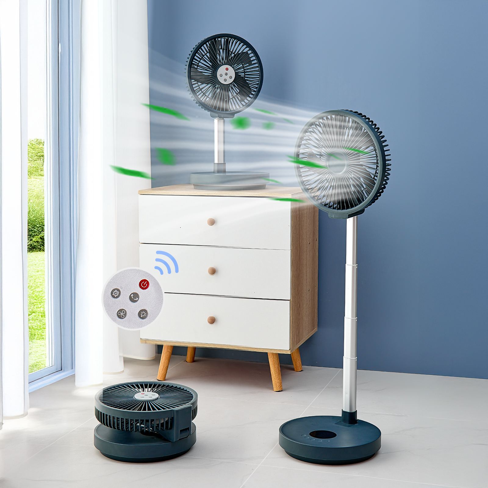 10 inch Portable Standing Fan  - Camping Cooking Table Foldable のレビューと価格