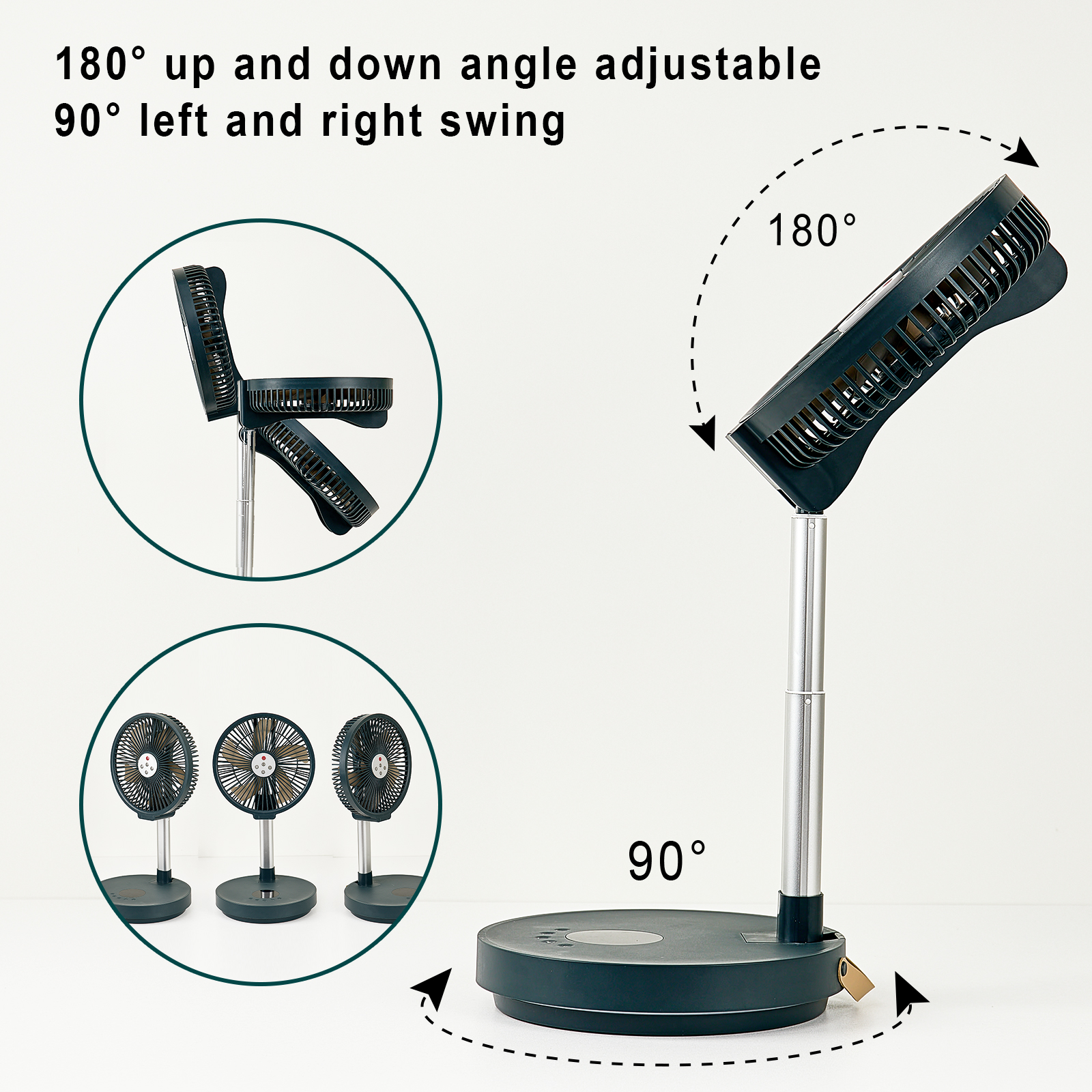 10 inch Portable Standing Fan  - Camping Cooking Table Foldable のレビューと価格